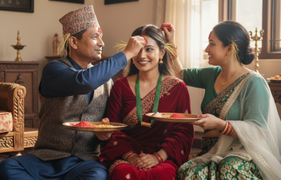  विजयादशमीमा टीका लगाइदिँदा आशीर्वाद दिने मन्त्र र अर्थ थाहा छ ? 